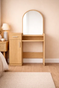 OTTO home Schminktisch »Trympo 1, Kosmetiktisch, Frisiertisch, Schminkkommode, Toilettentisch« Schminktisch mit Spiegel und Stauraum (1 Schublade, 1 Tür)