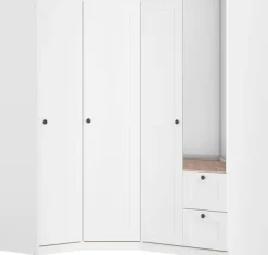 OTTO home Schrank-Set »Mehrzweckschrank Aktenschrank Möbel Mietswohnung Schlafzimmer YLVA« Set, Schenkelmaß: 131x176 cm, Höhe 197 cm, 3 Stk. tlg.