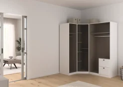 OTTO home Schrank-Set »Mehrzweckschrank Aktenschrank Möbel Mietswohnung Schlafzimmer YLVA« Set, Schenkelmaß: 131x176 cm, Höhe 197 cm, 3 Stk. tlg.
