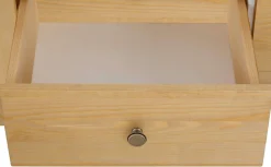 OTTO home Schreibtisch »Ayanna« Massivholz, mit Schublade und Tür, Lamellenfront, Breite 130 cm