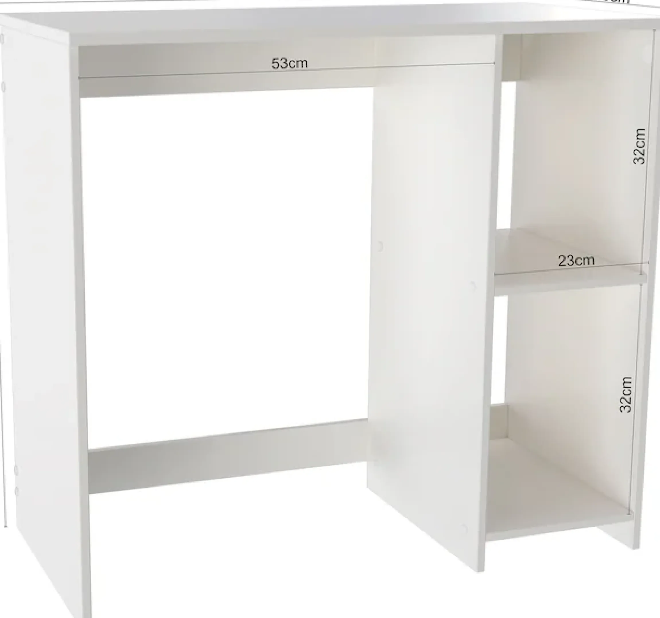 OTTO home Schreibtisch »BAKAR, Laptoptisch, Computertisch,« 2 offene Fächer, platzsparend, Breite 80 x Tiefe 40 cm