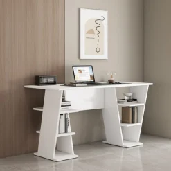 OTTO home Schreibtisch »Ezzell« Regalschreibtisch mit Ablagen, modernes Design, Breite 137 cm