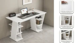 OTTO home Schreibtisch »Ezzell« Regalschreibtisch mit Ablagen, modernes Design, Breite 137 cm