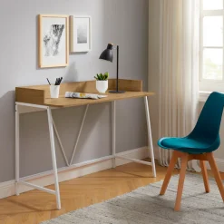 OTTO home Schreibtisch »Jullian« 1 Stk. tlg. weißes Gestell aus Metall, Breite 120 cm