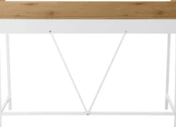 OTTO home Schreibtisch »Jullian« 1 Stk. tlg. weißes Gestell aus Metall, Breite 120 cm
