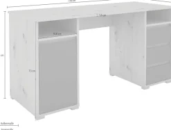 OTTO home Schreibtisch »Leeds« Breite 138 cm, Computertisch mit Schubladen, im modernen Design