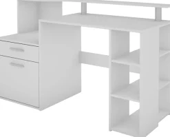 OTTO home Schreibtisch »Luton« Breite 140 cm, Regal-Schreibtisch mit viel Stauraum