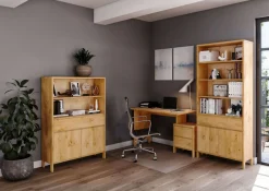 OTTO home Schreibtisch »Luven, Computertisch,« zertifiziertes Massivholz, mit 2 Schubkästen, Breite 120-140 cm