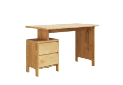 OTTO home Schreibtisch »Luven, Computertisch,« zertifiziertes Massivholz, mit 2 Schubkästen, Breite 120-140 cm
