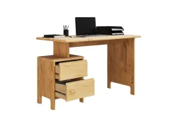 OTTO home Schreibtisch »Luven, Computertisch,« zertifiziertes Massivholz, mit 2 Schubkästen, Breite 120-140 cm
