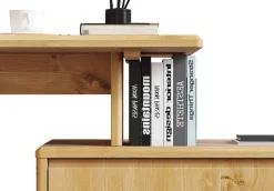 OTTO home Schreibtisch »Luven, Computertisch,« zertifiziertes Massivholz, mit 2 Schubkästen, Breite 120-140 cm