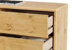 OTTO home Schreibtisch »Luven, Computertisch,« zertifiziertes Massivholz, mit 2 Schubkästen, Breite 120-140 cm