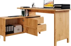 OTTO home Schreibtisch »Luven, aus Massivholz« in 2 Breiten, variable Nutzung als Schreibtisch oder Eckschreibtisch