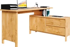 OTTO home Schreibtisch »Luven, aus Massivholz« in 2 Breiten, variable Nutzung als Schreibtisch oder Eckschreibtisch