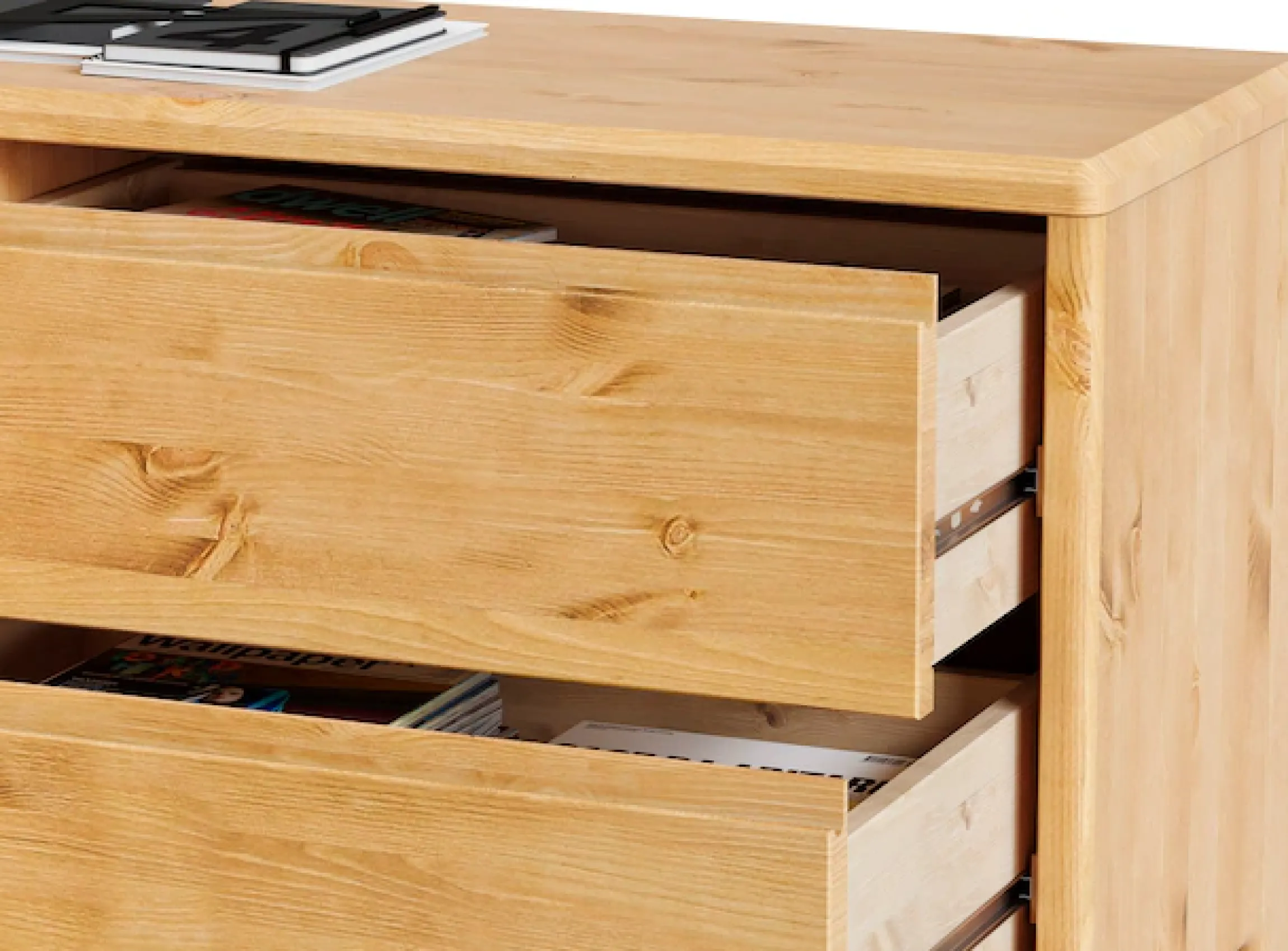 OTTO home Schreibtisch »Luven, aus Massivholz« in 2 Breiten, variable Nutzung als Schreibtisch oder Eckschreibtisch