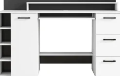 OTTO home Schreibtisch »Moid« mit Schubladen, Tastaturauszug und Monitorablage, Breite 140 cm