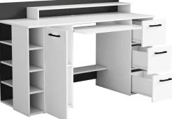 OTTO home Schreibtisch »Moid« mit Schubladen, Tastaturauszug und Monitorablage, Breite 140 cm