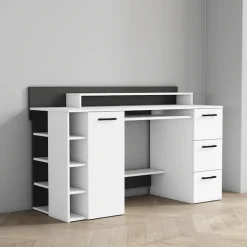 OTTO home Schreibtisch »Moid« mit Schubladen, Tastaturauszug und Monitorablage, Breite 140 cm