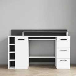 OTTO home Schreibtisch »Moid« mit Schubladen, Tastaturauszug und Monitorablage, Breite 140 cm