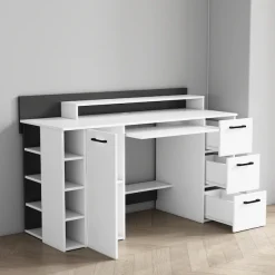 OTTO home Schreibtisch »Moid« mit Schubladen, Tastaturauszug und Monitorablage, Breite 140 cm