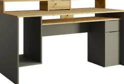 OTTO home Schreibtisch »Peooria Computertisch mit Monitoraufsatz & Towerfach, viel Stauraum« Büroschreibtisch, Gamingtisch mit Schublade, modern, Breite 160 cm