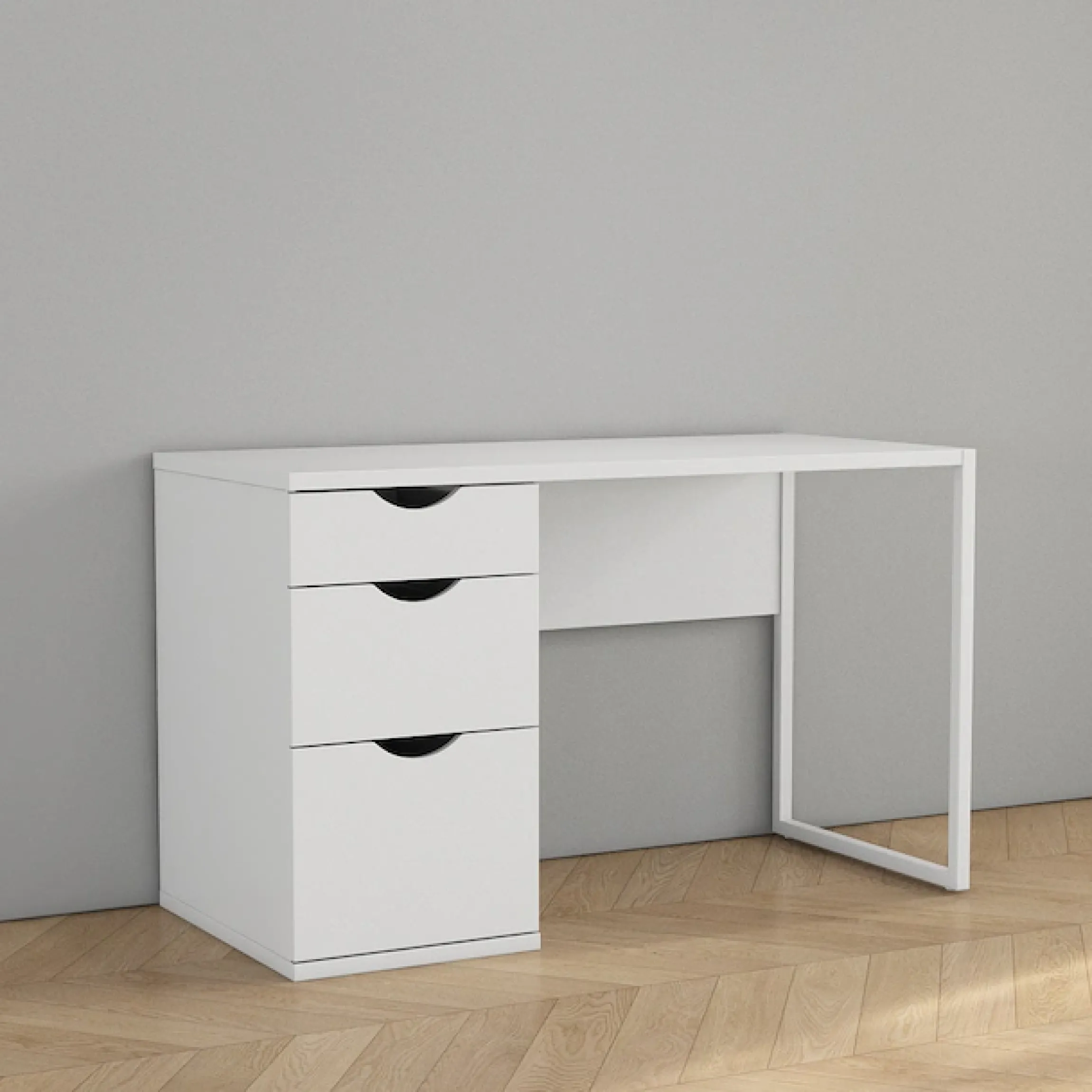 OTTO home Schreibtisch Set,mit Schubladen, im modernen skandinavischen Design, Breite 120 cm