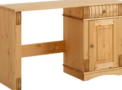 OTTO home Schreibtisch »Teresa« Maße (B/T/H): 120/37/73 cm,Computertisch mit Schublade, Massivholz, Breite 120 cm