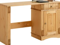 OTTO home Schreibtisch »Teresa« Maße (B/T/H): 120/37/73 cm,Computertisch mit Schublade, Massivholz, Breite 120 cm