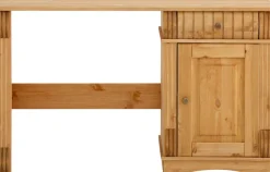OTTO home Schreibtisch »Teresa« Maße (B/T/H): 120/37/73 cm,Computertisch mit Schublade, Massivholz, Breite 120 cm
