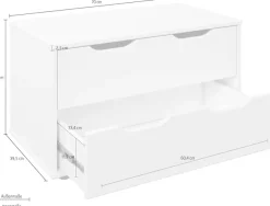 OTTO home Schubkastenkommode »Tide« Aus MDF, FSC®-zertifiziert, mit 2 Schubladen
