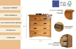 OTTO home Schubkastenkommode »Konrad« Breite 94 cm, aus massiver, FSC®-zertifizierter Kiefer
