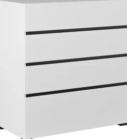 OTTO home Schubkastenkommode »Cross, moderne grifflose Kommode, 80x40x85cm (BxTxH)« Schubladenschrank, Sideboard mit 4 Schubkasten