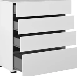 OTTO home Schubkastenkommode »Cross, moderne grifflose Kommode, 80x40x85cm (BxTxH)« Schubladenschrank, Sideboard mit 4 Schubkasten