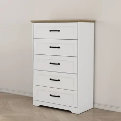 OTTO home Schubkastenkommode »Emmilia Sideboard im Landhaus Design« Kommode mit viel Stauraum im Schlafzimmer,Schubladenschrank Sideboard Wäscheschrank Skandi Design