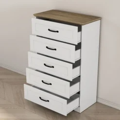 OTTO home Schubkastenkommode »Emmilia Sideboard im Landhaus Design« Kommode mit viel Stauraum im Schlafzimmer,Schubladenschrank Sideboard Wäscheschrank Skandi Design