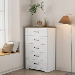 OTTO home Schubkastenkommode »Emmilia Sideboard im Landhaus Design« Kommode mit viel Stauraum im Schlafzimmer,Schubladenschrank Sideboard Wäscheschrank Skandi Design