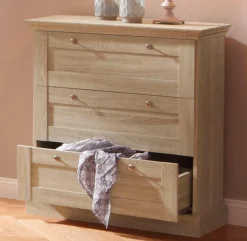 OTTO home Schubkastenkommode »Binz« mit schönen Metallgriffen, 3 Schubladen, Breite 75 cm