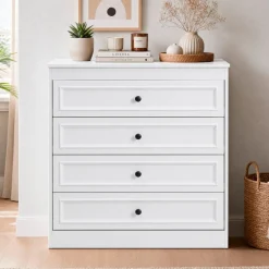 OTTO home Schubkastenkommode »Arrian Landhaus Kommode Weiß | Schubladenkommode« Vielseitig als Schlafzimmer- oder Flurkommode nutzbar