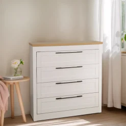 OTTO home Schubkastenkommode »Büsum Schlafzimmer Schrank Wäscheschrank« Sideboard mit 4 Schubladen im Landhaus Design Bestseller