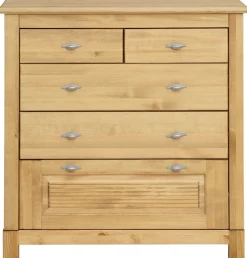 OTTO home Schubkastenkommode »Rauna« aus massiver Kiefer mit 5 Schubladen, Breite 96 cm