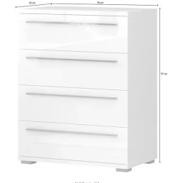 OTTO home Schubkastenkommode »Piano, mit 4 oder 5 Schubladen, FSC-zertifizierter Holzwerkstoff« UV lackiert hochglänzend,Soft-Close Funktion, in 2 Breiten und 2 Höhen