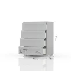 OTTO home Schubkastenkommode »Piano, mit 4 oder 5 Schubladen, FSC-zertifizierter Holzwerkstoff« UV lackiert hochglänzend,Soft-Close Funktion, in 2 Breiten und 2 Höhen