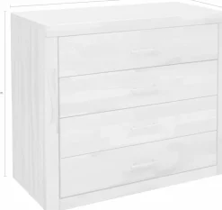 OTTO home Schubkastenkommode »Triest« mit 4 Schubladen, Breite 90 cm