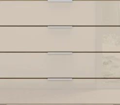 OTTO home Schubkastenkommode »Kommode Sideboard Schubladenkommode Schlafzimmerkommode KOLUNA« Breite 80 cm mit hochwertiger Glasfront,vier große und geräumige Schubladen mit viel Stauraum MADE IN GERMANY