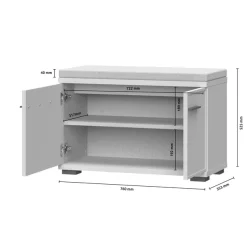 OTTO home Schuhbank »Opera, Schuhschrank, Schuhregal, Schuhtruhe, Breite 76 cm« 1 Stk. tlg. mit Sitzkissen, UV-lackiert, hochwertige Beschläge, Kaschmirfarbe