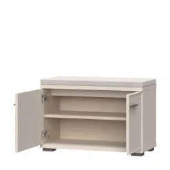 OTTO home Schuhbank »Opera, Schuhschrank, Schuhregal, Schuhtruhe, Breite 76 cm« 1 Stk. tlg. mit Sitzkissen, UV-lackiert, hochwertige Beschläge, Kaschmirfarbe