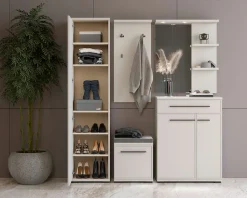 OTTO home Schuhbank »Opera, Schuhschrank, Schuhregal, Schuhtruhe, Breite 46 cm« 1 Stk. tlg. mit Sitzkissen, UV-lackiert, hochwertige Beschläge, Kaschmirfarbe