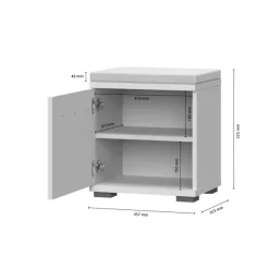 OTTO home Schuhbank »Opera, Schuhschrank, Schuhregal, Schuhtruhe, Breite 46 cm« 1 Stk. tlg. mit Sitzkissen, UV-lackiert, hochwertige Beschläge, Kaschmirfarbe