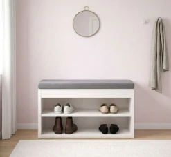OTTO home Schuhbank »Schuchschrank 60,Schuhregal, Schuhtruhe, Schuhkommode, Sitzbank« Inkl. bequemem Sitzkissen mit Stauraum darunter