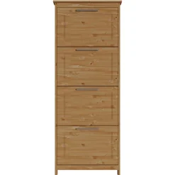 OTTO home Schuhkipper »Lukas, Schuhkommode, schmal, Schuhregal, Schuhorganizer« aus massiver Kiefer, dekorative Fräsungen, Breite 60 cm